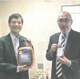 びんご経済レポート2025年9月10日号 山栄建設とアイデアル｢AED｣普及・啓発に異業種から挑戦